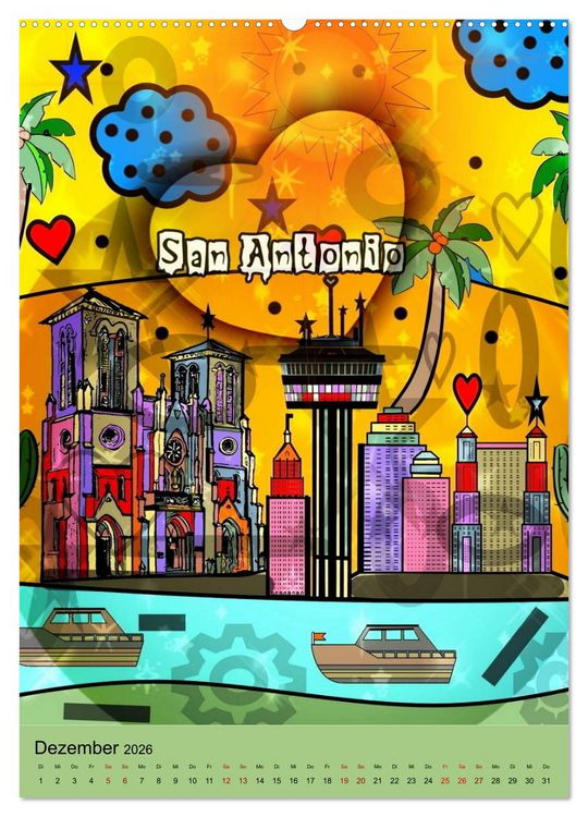 Produktbild: United States Pop Art von Nico Bielow (Wandkalender 2026 DIN A2 hoch), CALVENDO Monatskalender