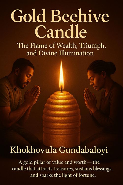 Produktbild: Gold Beehive Candle : The Flame of Wealth, Triumph, and Divine Illumination