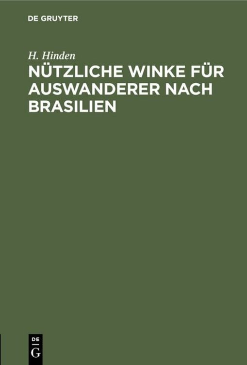 Produktbild: N&uuml;tzliche Winke f&uuml;r Auswanderer nach Brasilien