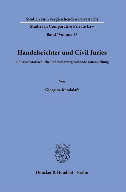 Produktbild: Handelsrichter und Civil Juries
