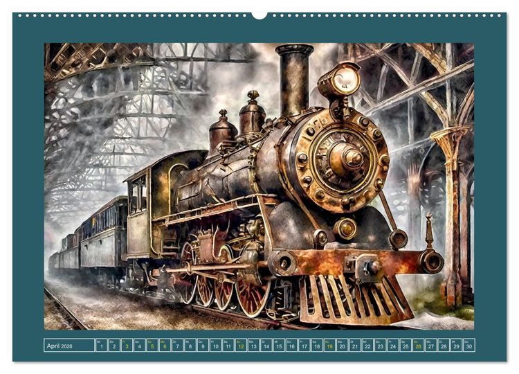 Produktbild: Mit Steampunk unterwegs (Wandkalender 2026 DIN A2 quer), CALVENDO Monatskalender