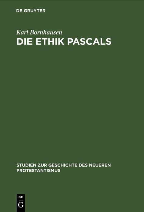 Produktbild: Die Ethik Pascals