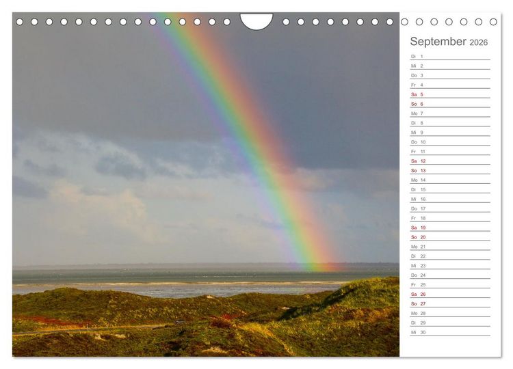 Produktbild: Nodseeinsel Sylt - Impressionen der beliebtesten Insel Deutschlands (Wandkalender 2026 DIN A4 quer), CALVENDO Monatskalender