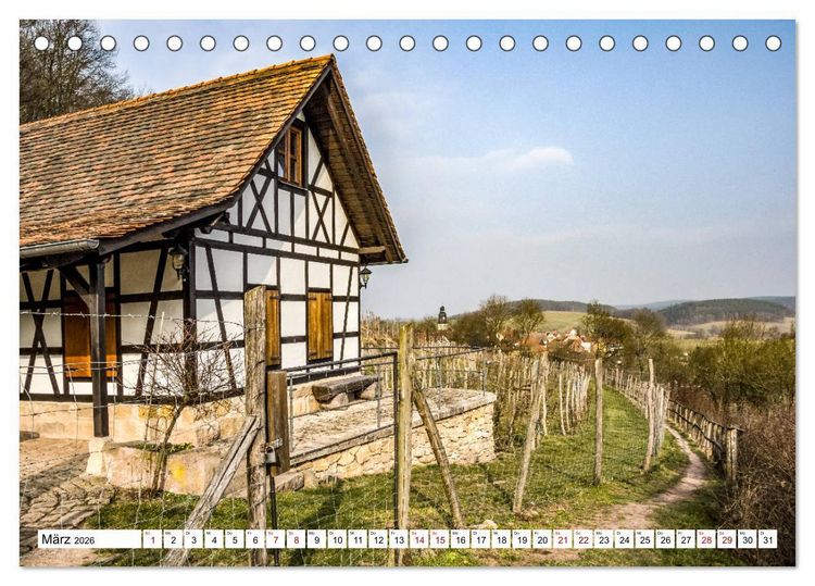 Produktbild: Weinberge um Jena (Tischkalender 2026 DIN A5 quer), CALVENDO Monatskalender
