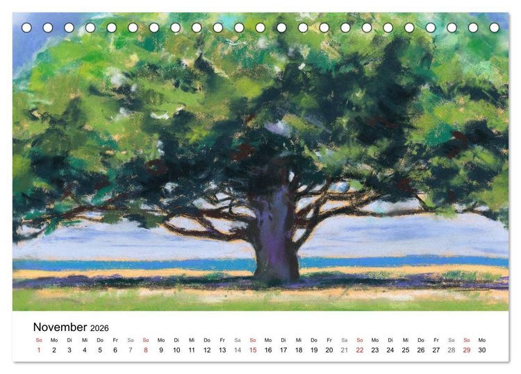 Produktbild: Das Meer in Pastellkreide (Tischkalender 2026 DIN A5 quer), CALVENDO Monatskalender