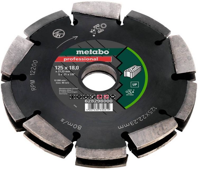 Produktbild: Metabo 628298000 Nutfr&auml;ser Hartmetall Produktabmessung, &Oslash; 125 mm Schaftdurchmesser 22.23 mm 1 St&uuml;ck