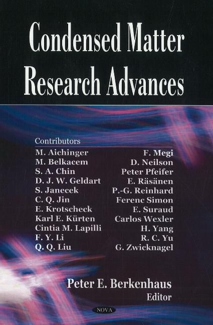 Produktbild: Condensed Matter Research Advances