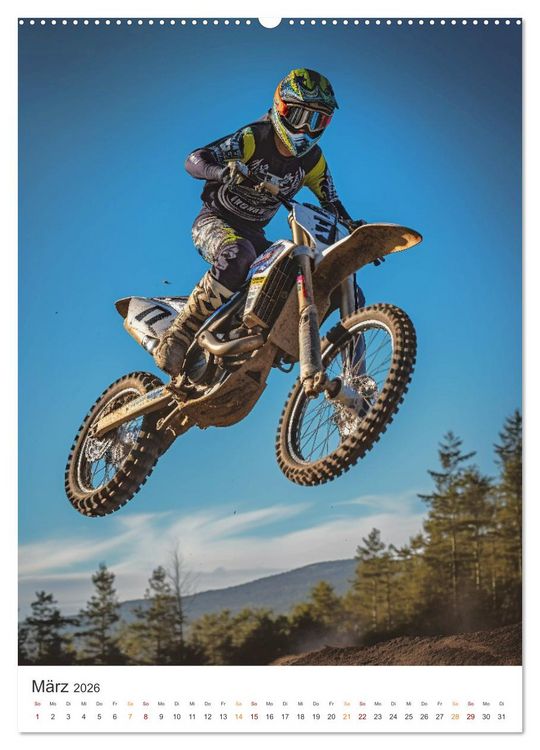 Produktbild: Motocross - Mit Leib und Seele dabei (Wandkalender 2026 DIN A2 hoch), CALVENDO Monatskalender