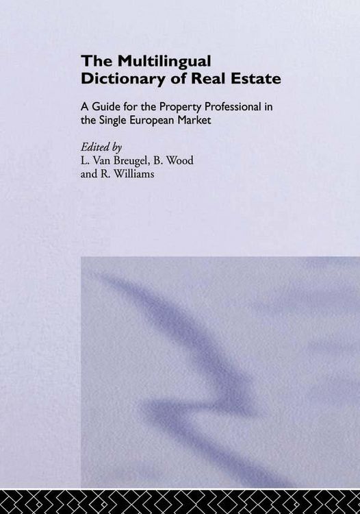 Produktbild: The Multilingual Dictionary of Real Estate