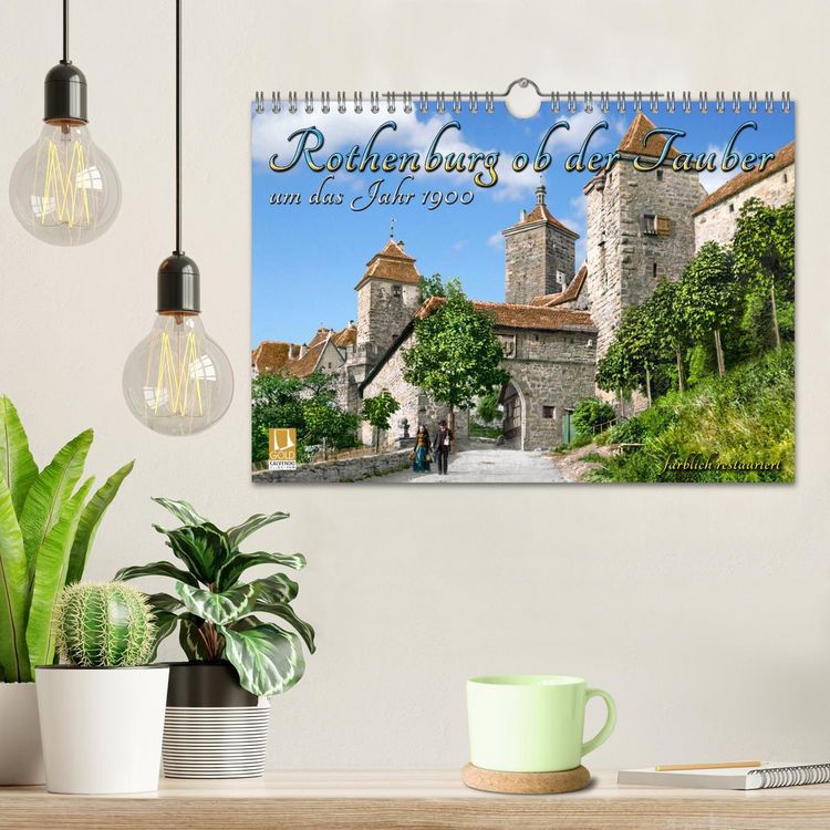 Produktbild: Rothenburg ob der Tauber um das Jahr 1900 &ndash; Fotos neu koloriert (Wandkalender 2026 DIN A4 quer), CALVENDO Monatskalender