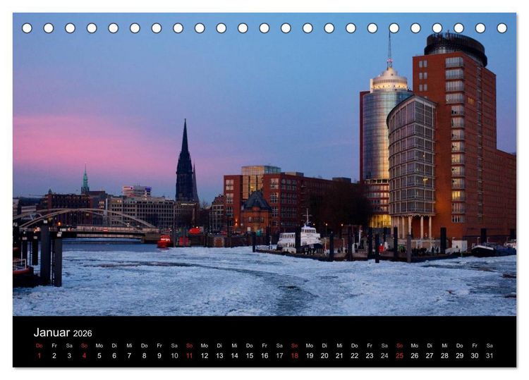 Produktbild: Hafen Hamburg (Tischkalender 2026 DIN A5 quer), CALVENDO Monatskalender