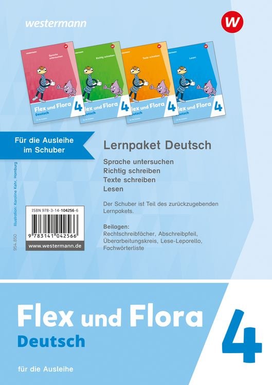 Produktbild: Flex und Flora 4. Lernpaket Deutsch 4 (Druckschrift) für Rheinland-Pfalz Für die Ausleihe