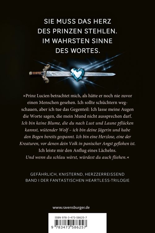 Produktbild: Heartless, Band 1: Der Kuss der Diebin