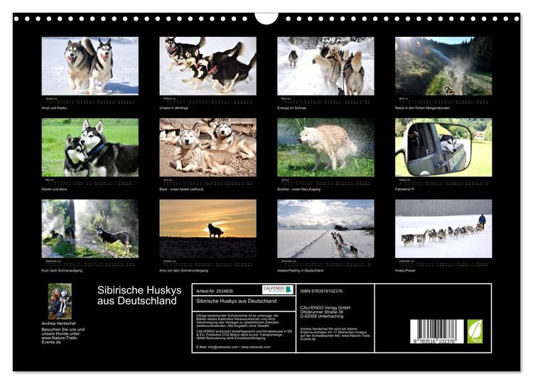Produktbild: Sibirische Huskys aus Deutschland (Wandkalender 2026 DIN A3 quer), CALVENDO Monatskalender
