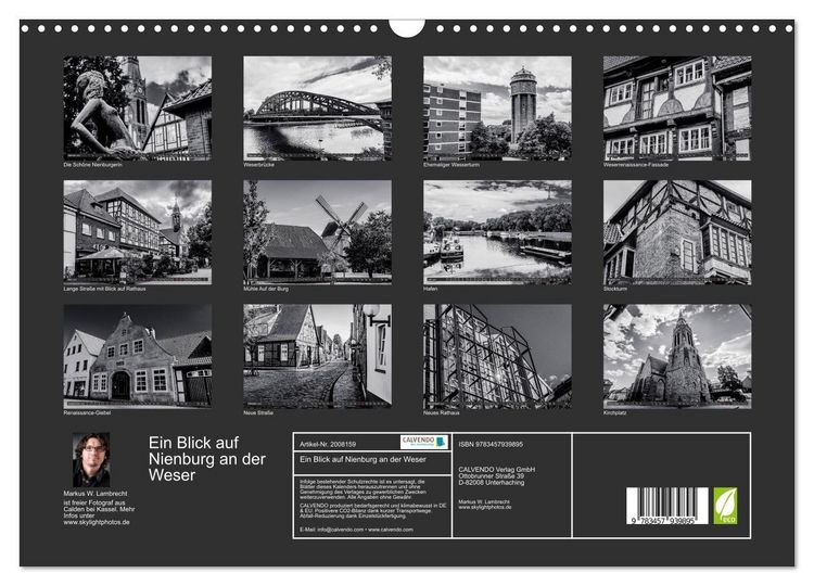 Produktbild: Ein Blick auf Nienburg an der Weser (Wandkalender 2026 DIN A3 quer), CALVENDO Monatskalender