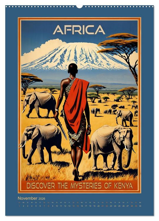 Produktbild: World Travel Poster - nostalgische Reise um die Welt (Wandkalender 2026 DIN A2 hoch), CALVENDO Monatskalender