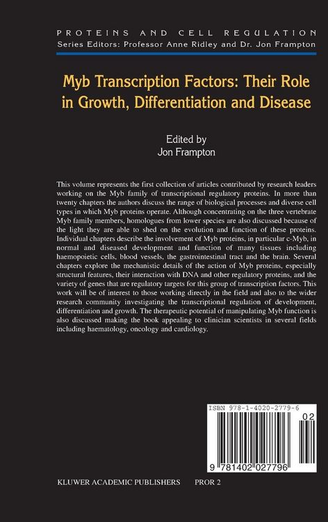 Produktbild: Myb Transcription Factors: Their Role in Growth, Differentiation and Disease