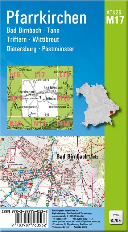 Produktbild: ATK25-M17 Pfarrkirchen (Amtliche Topographische Karte 1:25000)
