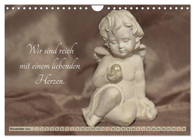 Produktbild: Engel - Die Worte der Liebe (Wandkalender 2026 DIN A4 quer), CALVENDO Monatskalender