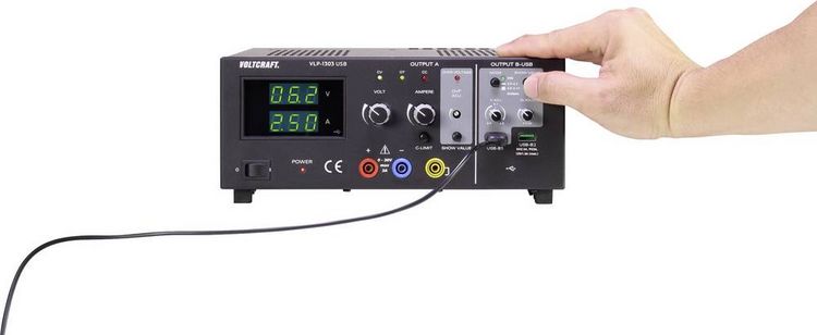 Produktbild: VOLTCRAFT VLP-1303 USB Labornetzger&auml;t, einstellbar 0 - 30 V 0.01 - 3 A 123 W OVP Anzahl Ausg&auml;nge 3 x