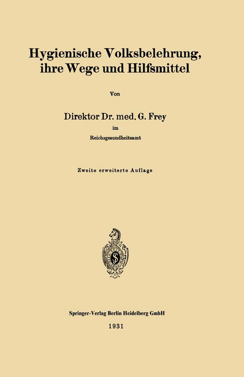 Produktbild: Hygienische Volksbelehrung, ihre Wege und Hilfsmittel