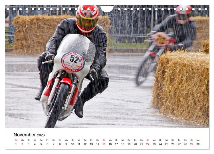 Produktbild: Faszination Oldtimer Motorrad - Momentaufnahmen von Hamburger Stadtparkrennen (Wandkalender 2026 DIN A4 quer), CALVENDO Monatskalender