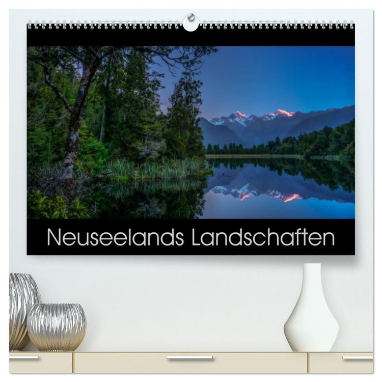 Produktbild: Neuseelands Landschaften (hochwertiger Premium Wandkalender 2026 DIN A2 quer), Kunstdruck in Hochglanz