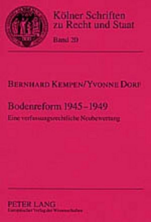 Produktbild: Bodenreform 1945-1949