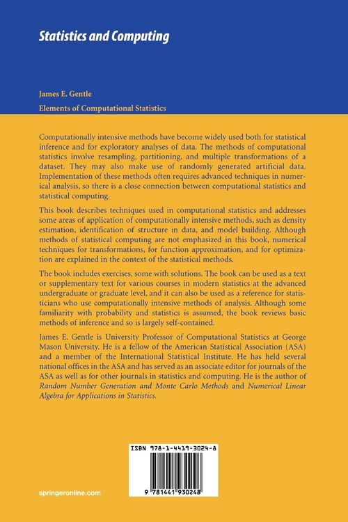 Produktbild: Elements of Computational Statistics