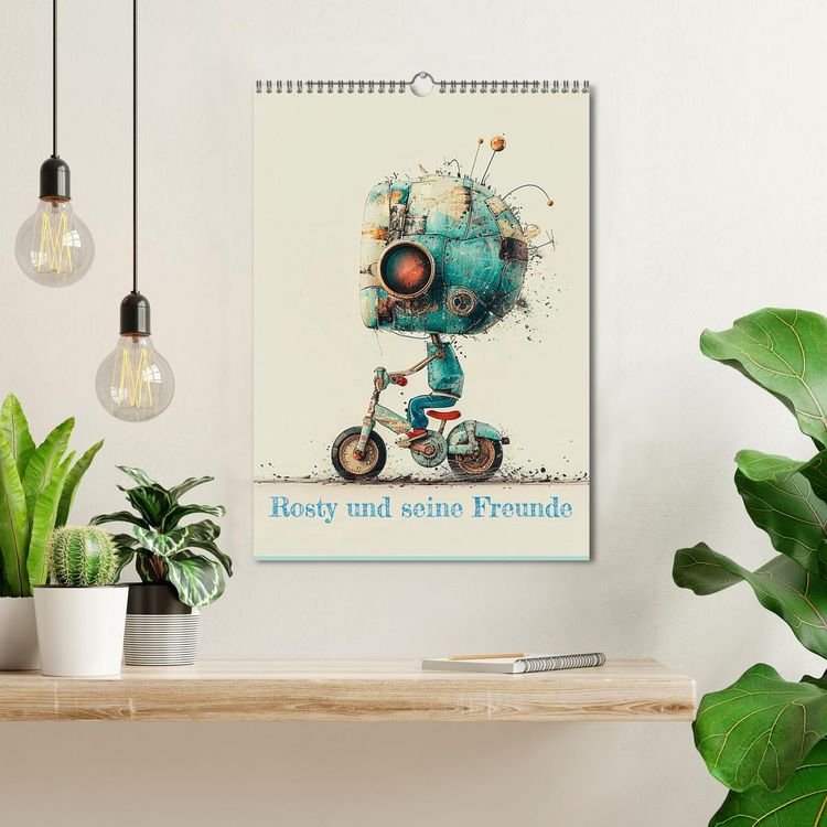 Produktbild: Rosty und seine Freunde (Wandkalender 2026 DIN A3 hoch), CALVENDO Monatskalender