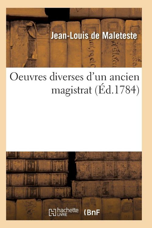 Produktbild: Oeuvres diverses d'un ancien magistrat
