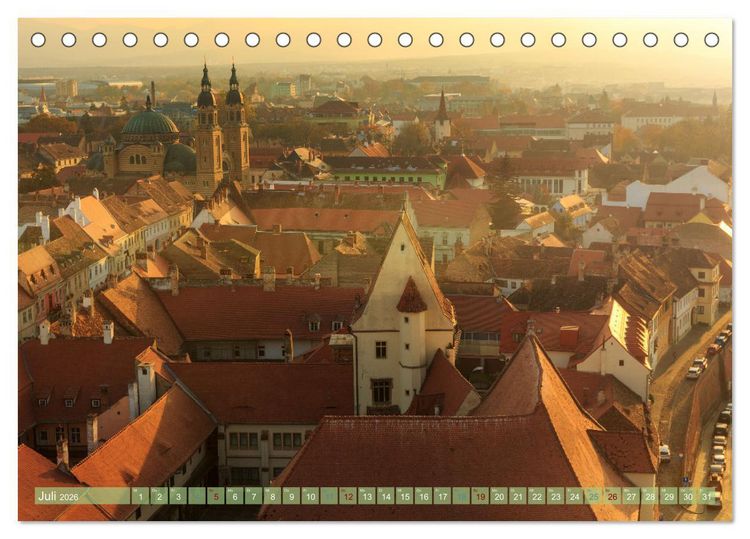 Produktbild: Zauberhaftes Sibiu - Die Perle Siebenb&uuml;rgens in Rum&auml;nien (Tischkalender 2026 DIN A5 quer), CALVENDO Monatskalender