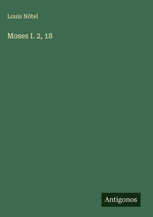 Produktbild: Moses I. 2, 18