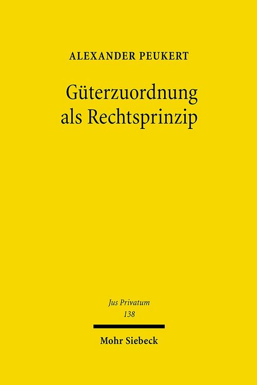 Produktbild: G&uuml;terzuordnung als Rechtsprinzip