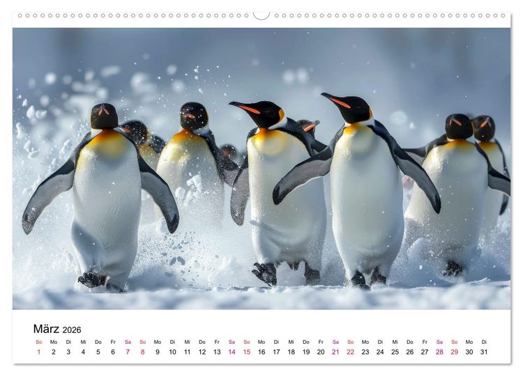 Produktbild: Maritim pur - Pinguine (Wandkalender 2026 DIN A2 quer), CALVENDO Monatskalender