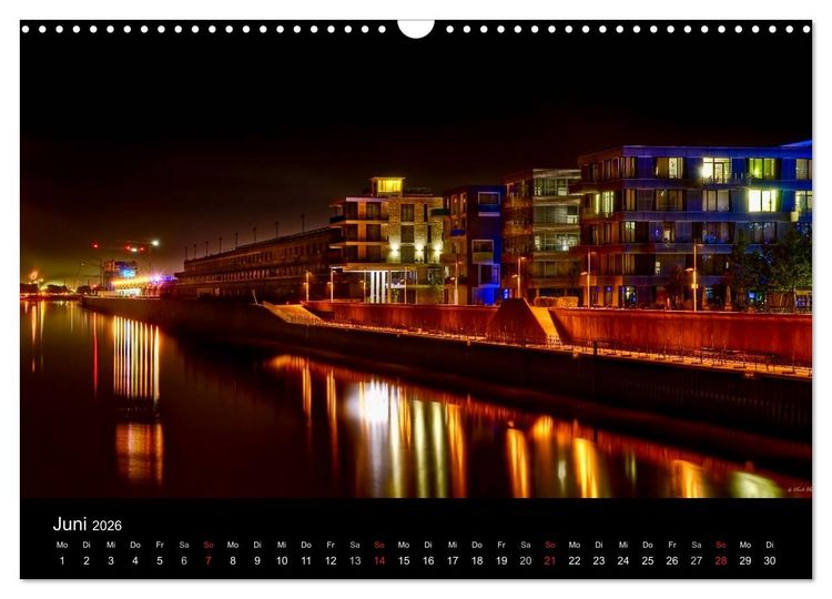 Produktbild: Bremen bei Nacht (Wandkalender 2026 DIN A3 quer), CALVENDO Monatskalender