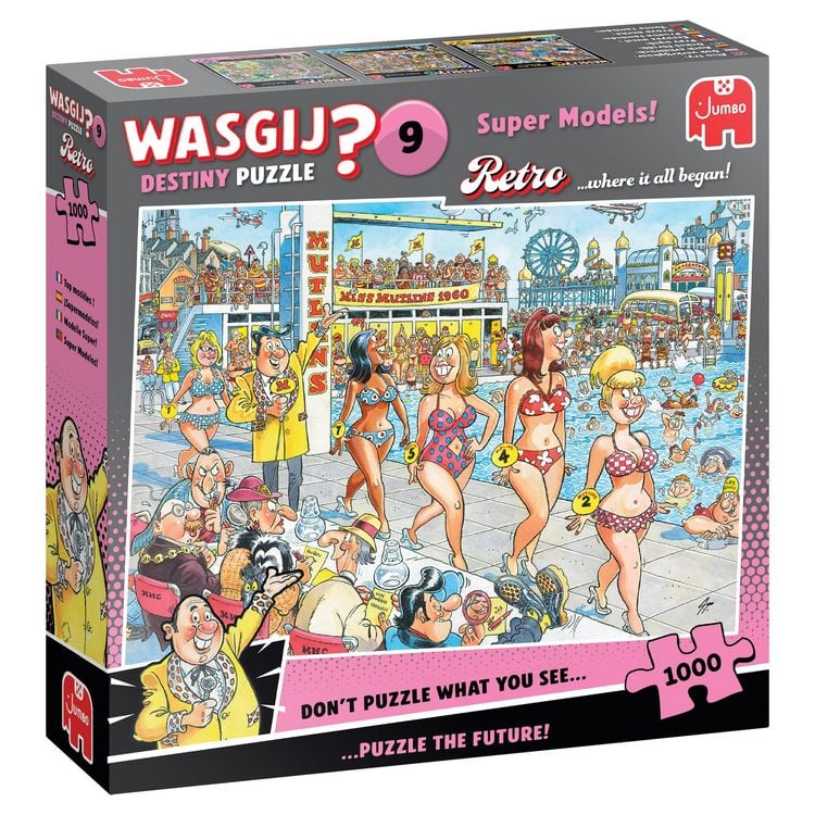 Produktbild: Wasgij Retro Destiny 9 - Super Models - Puzzle 1000 Teile
