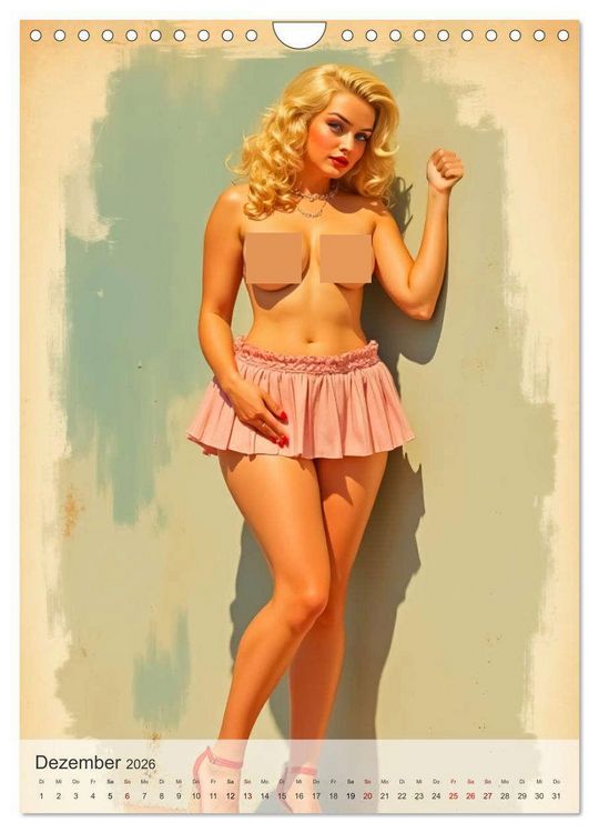 Produktbild: Pin-up Girls - Frech, Freiz&uuml;gig und Verf&uuml;hrerisch (Wandkalender 2026 DIN A4 hoch), CALVENDO Monatskalender