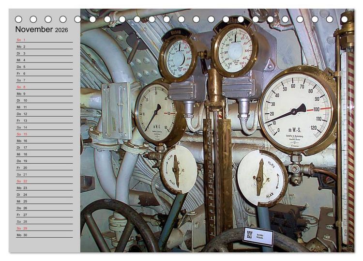 Produktbild: U-Boote. Milit&auml;rische Unget&uuml;me (Tischkalender 2026 DIN A5 quer), CALVENDO Monatskalender