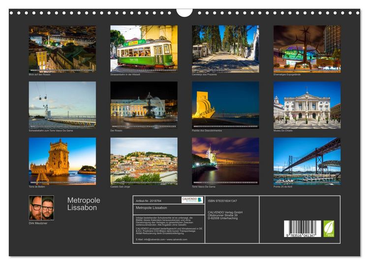 Produktbild: Metropole Lissabon (Wandkalender 2026 DIN A3 quer), CALVENDO Monatskalender