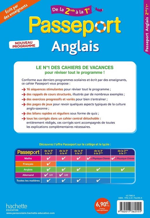Produktbild: Anglais : de la 2nde &agrave; la 1e