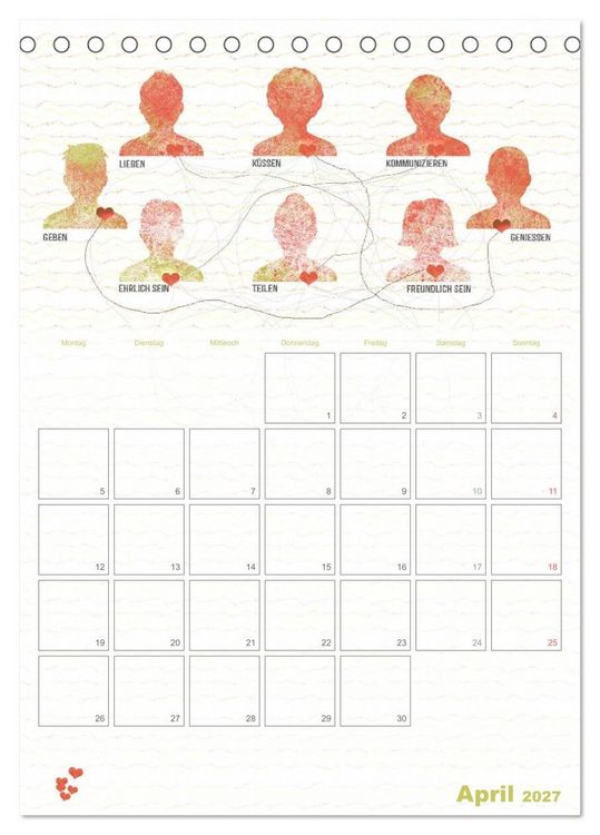Produktbild: Liebe macht gl&uuml;cklich (Tischkalender 2027 DIN A5 hoch), CALVENDO Monatskalender