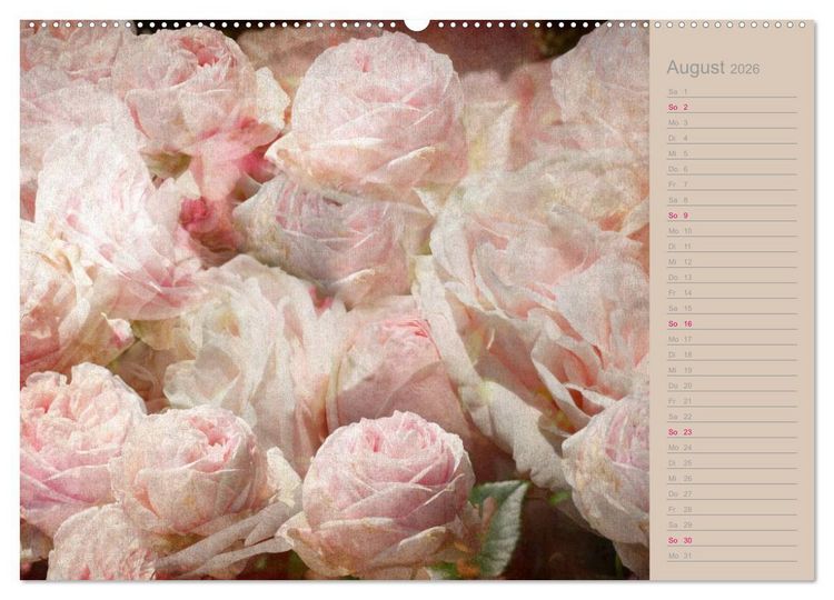 Produktbild: Romantische Rosen (hochwertiger Premium Wandkalender 2026 DIN A2 quer), Kunstdruck in Hochglanz