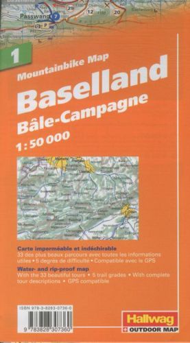 Produktbild: MTB-Karte 01 Baselland 1:50.000