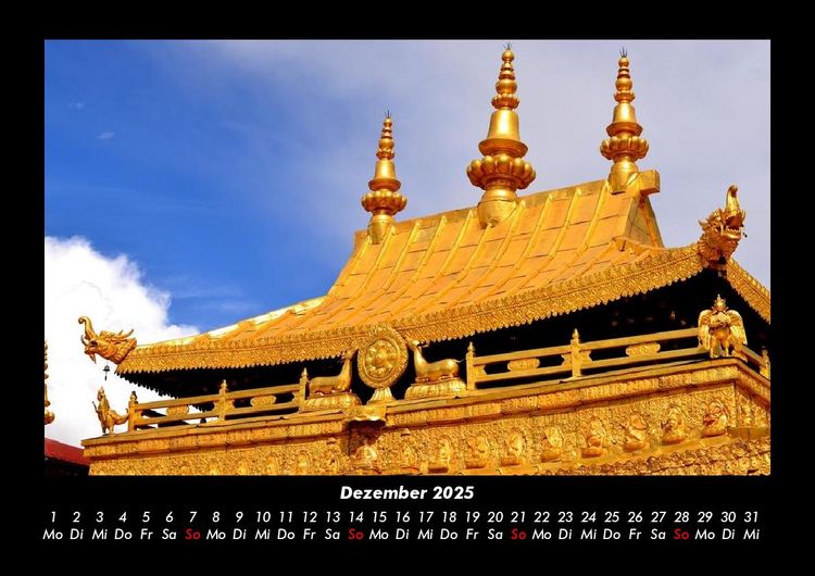 Produktbild: Tempel 2025 Fotokalender DIN A3