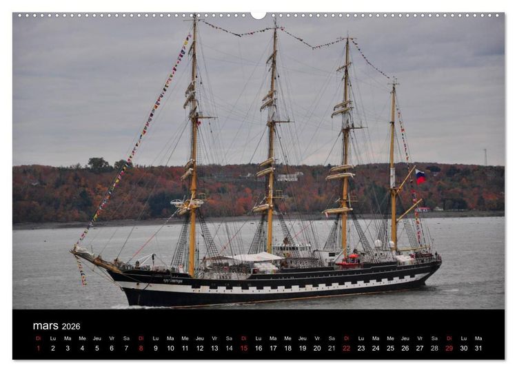 Produktbild: Navires du Saint-Laurent (Calendrier mural 2026 DIN A2 vertical) calendrier de bureau