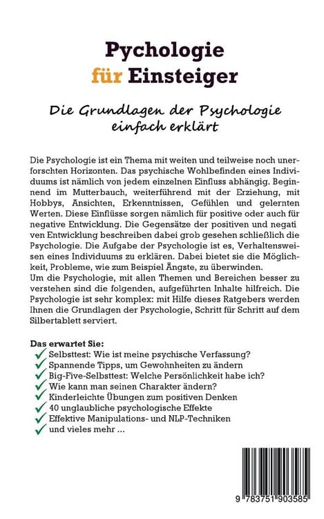 Produktbild: Psychologie f&uuml;r Einsteiger: Die Grundlagen der Psychologie einfach erkl&auml;rt - Menschen verstehen und manipulieren