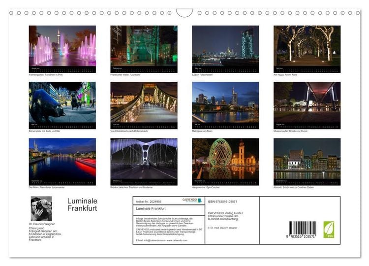 Produktbild: Luminale Frankfurt (Wandkalender 2026 DIN A3 quer), CALVENDO Monatskalender