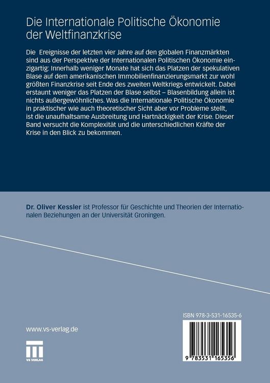 Produktbild: Die Internationale Politische &Ouml;konomie der Weltfinanzkrise
