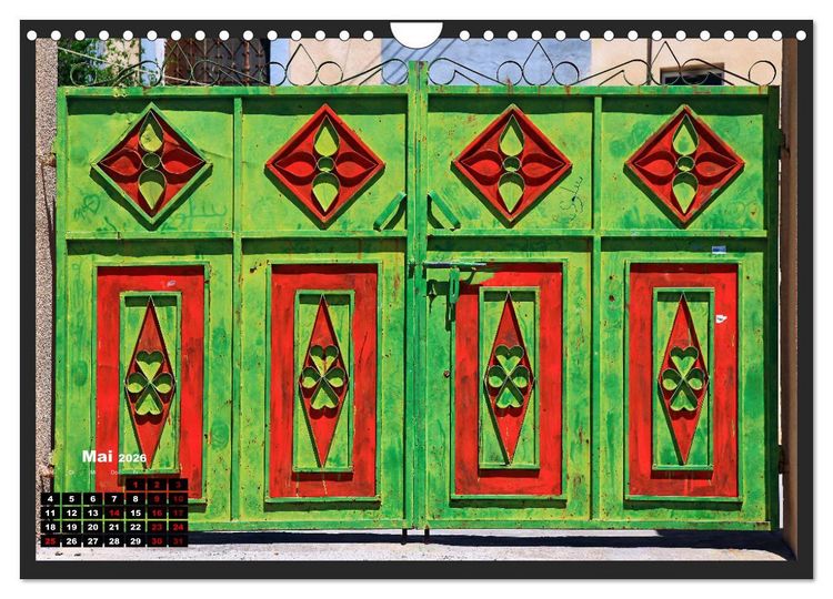Produktbild: OMAN - Farbenfrohe orientalische T&uuml;ren (Wandkalender 2026 DIN A4 quer), CALVENDO Monatskalender
